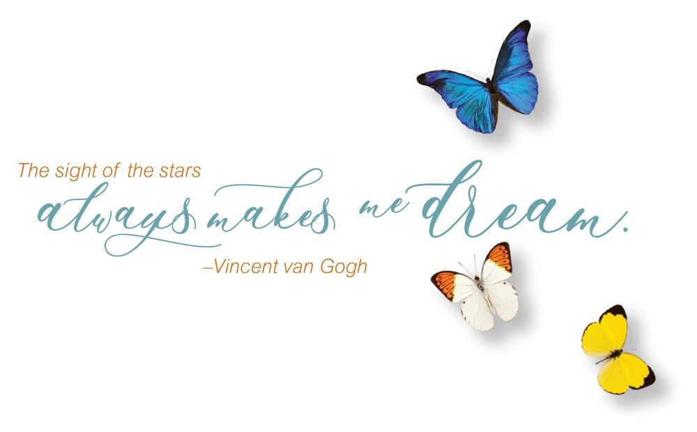 "The sight of the stars always makes me dream" -- Vincent van Gogh