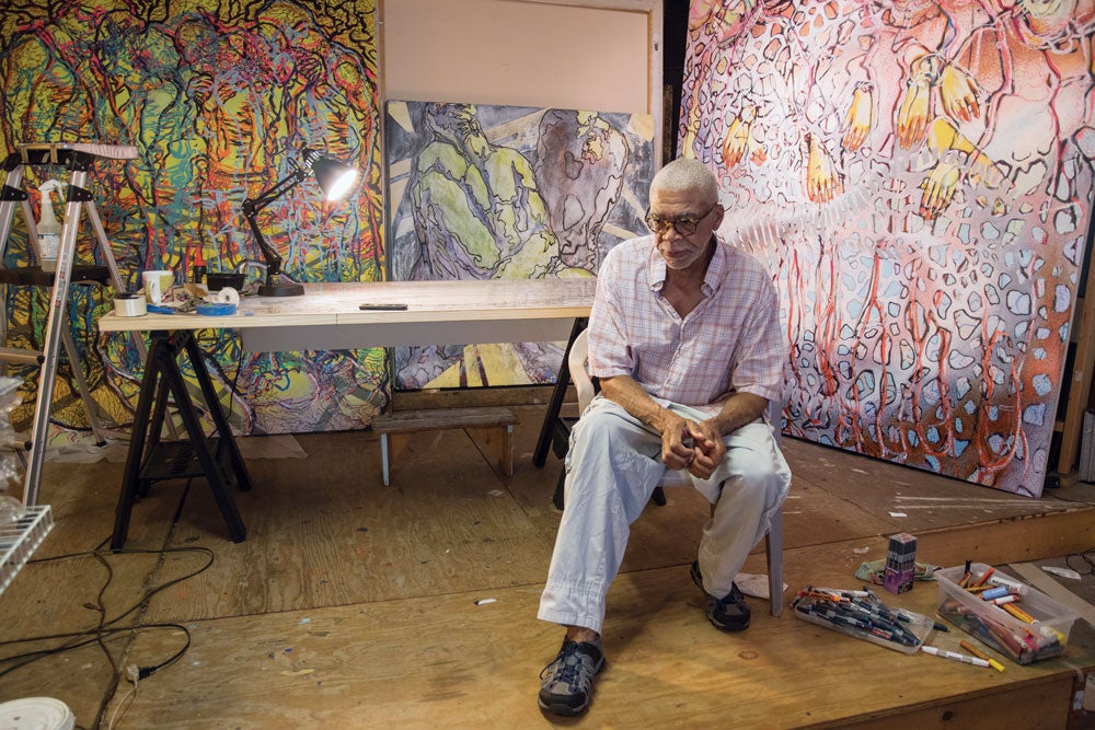 Photo of Bob Dilworth in his studio