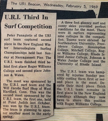 Newspaper clipping from 1969