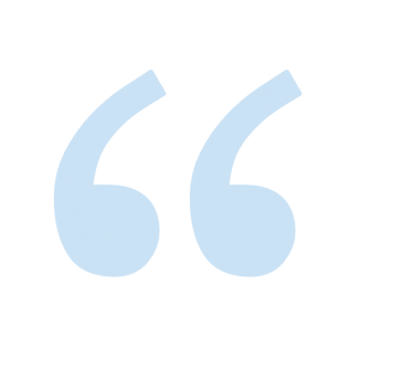 Blue open quotation mark