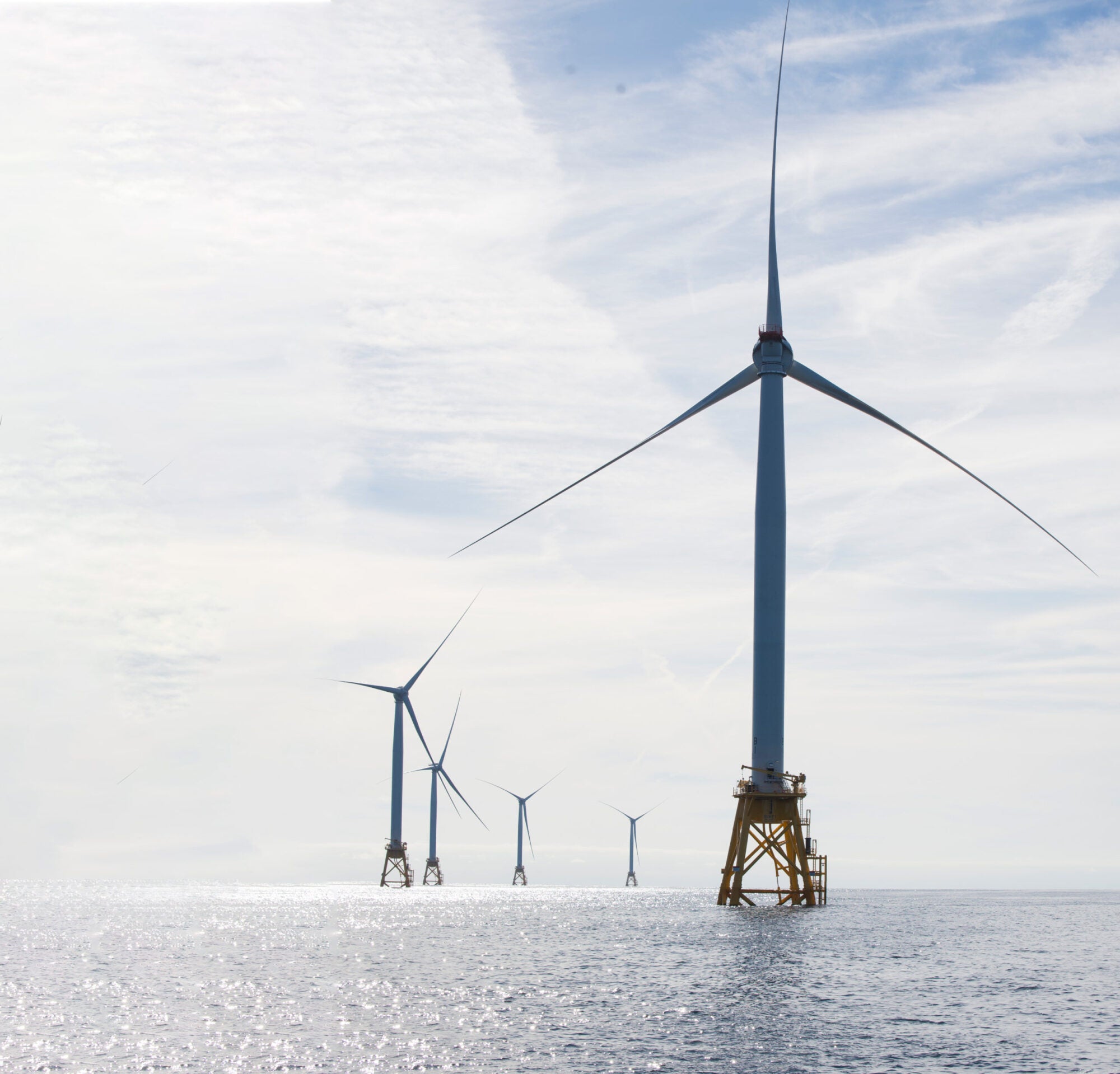 An offshore wind turbine in nation‘s first offshore wind farm off the coast of Block Island, where CRC developed the zoning plan