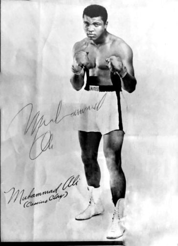 David Quaglieri received this autographed photo of Muhammad Ali when he attended Ali’s press conference in Keaney Gym in April 1971.
