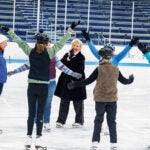 Dottie Cunningham ’64 leads her Learn to Skate class at Boss Arena.