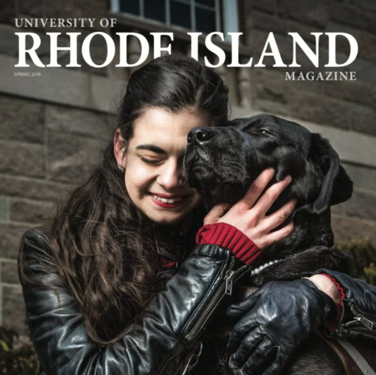 University of Rhode Island Magazine Spring 2019 Aria Mia Loberti and her guide dog, Ingrid