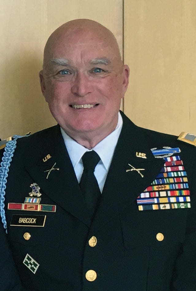 Col. William P. Babcock, ‘68, M.B.A ‘72, U.S. Army, retired