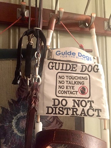 Don’t disturb a dog at work sign