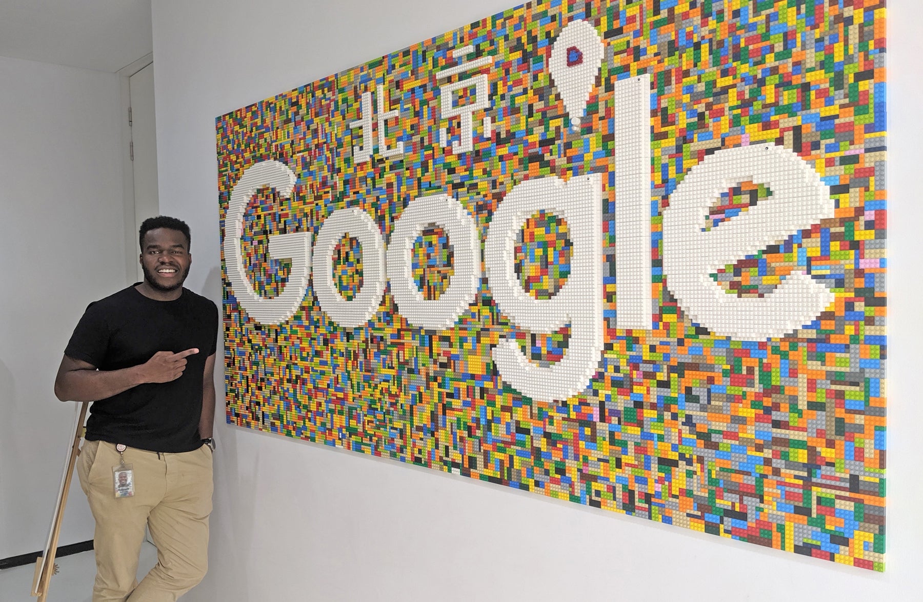 Kenny Sulaimon at the Google campus in Beijing, China