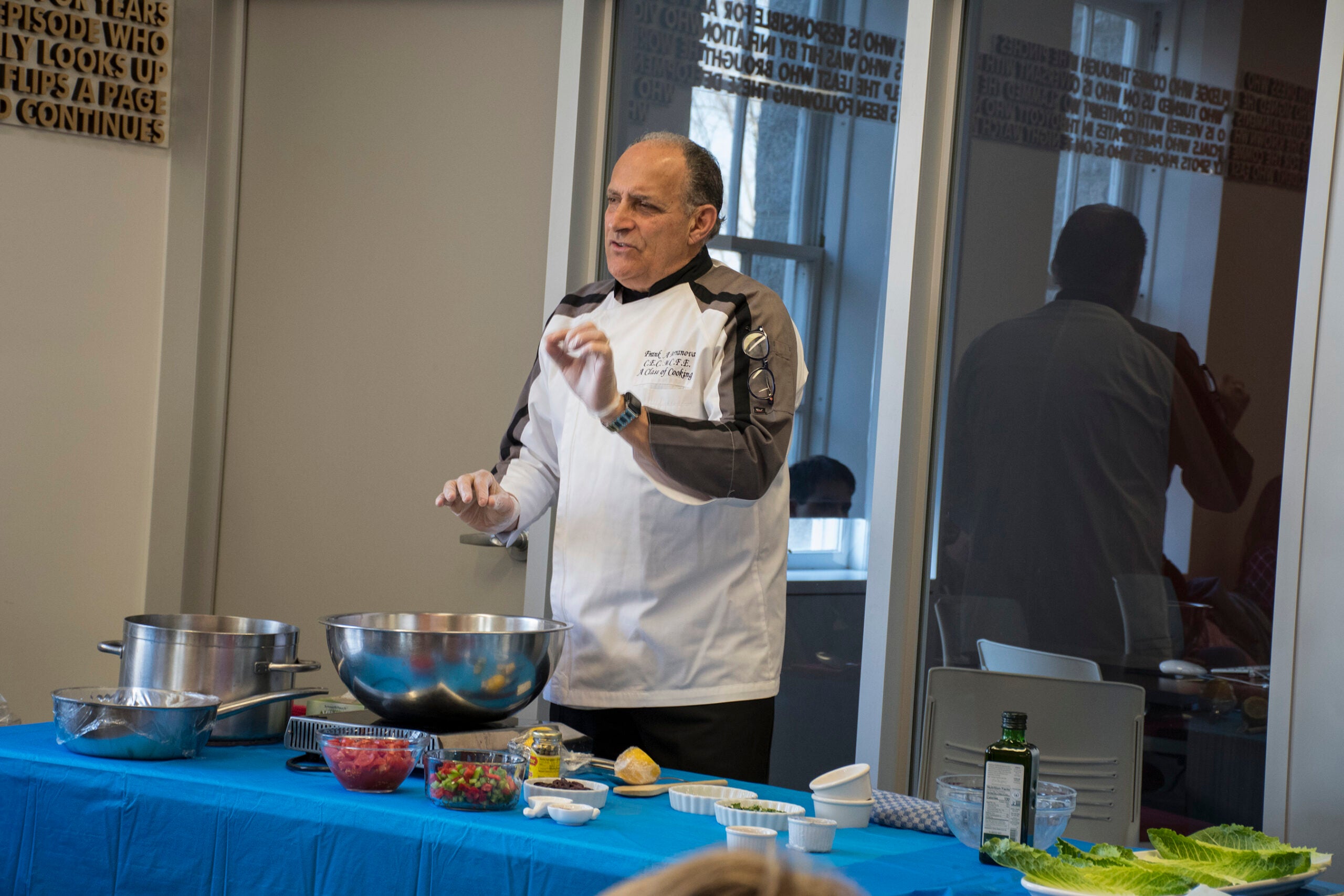 1.Frank Terranova preparing food