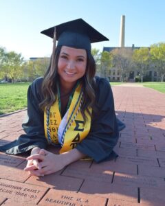 Nicole Pallozzi poses on the URI Quad