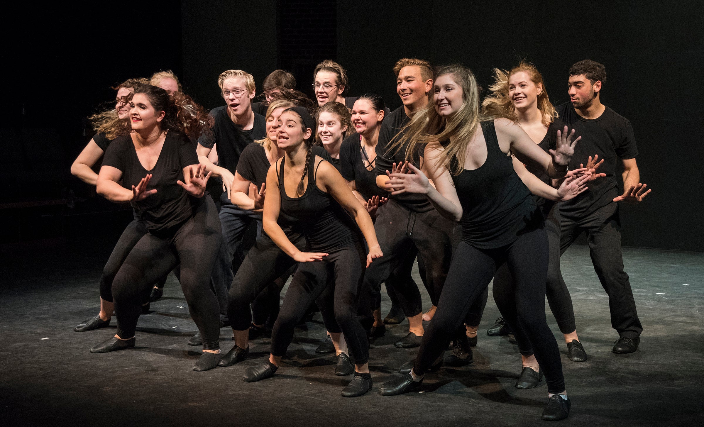 Students take part in a dance class