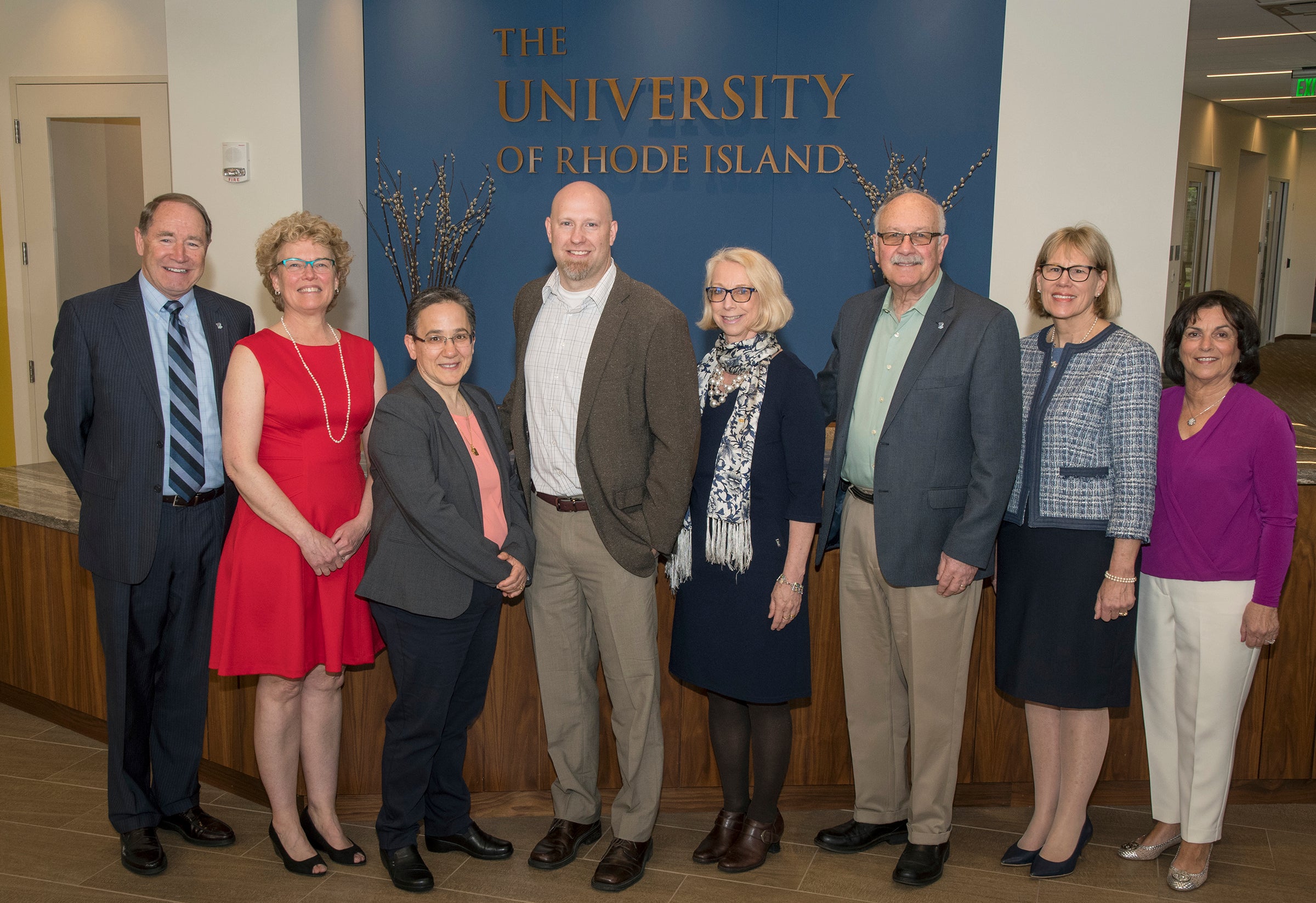 University and URI Foundation officials gather with the 2019 Foundation Excellence Award winners.