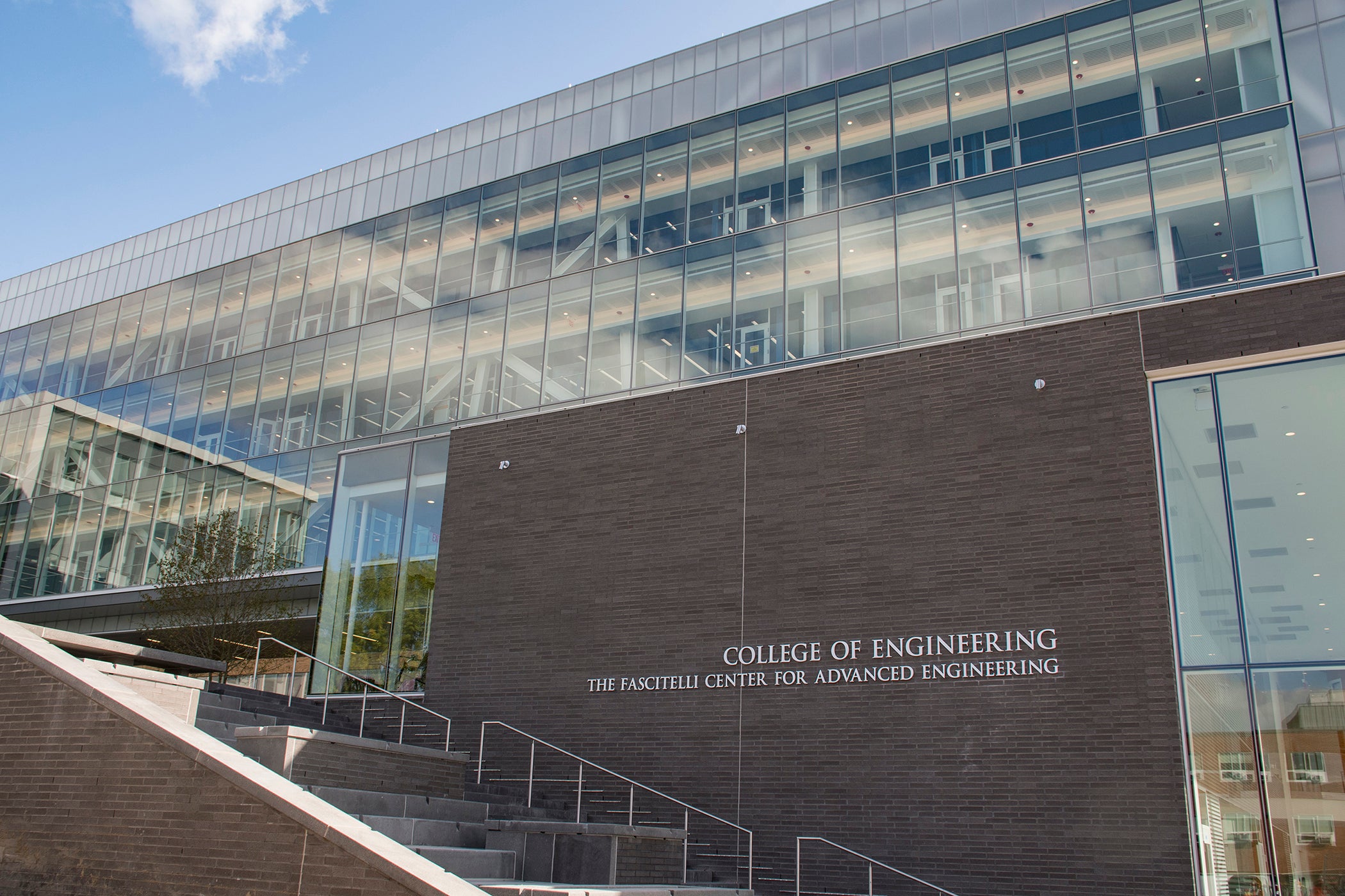 The new Fascitelli Center for Advanced Engineering at the University of Rhode Island (URI Photo/Nora Lewis)