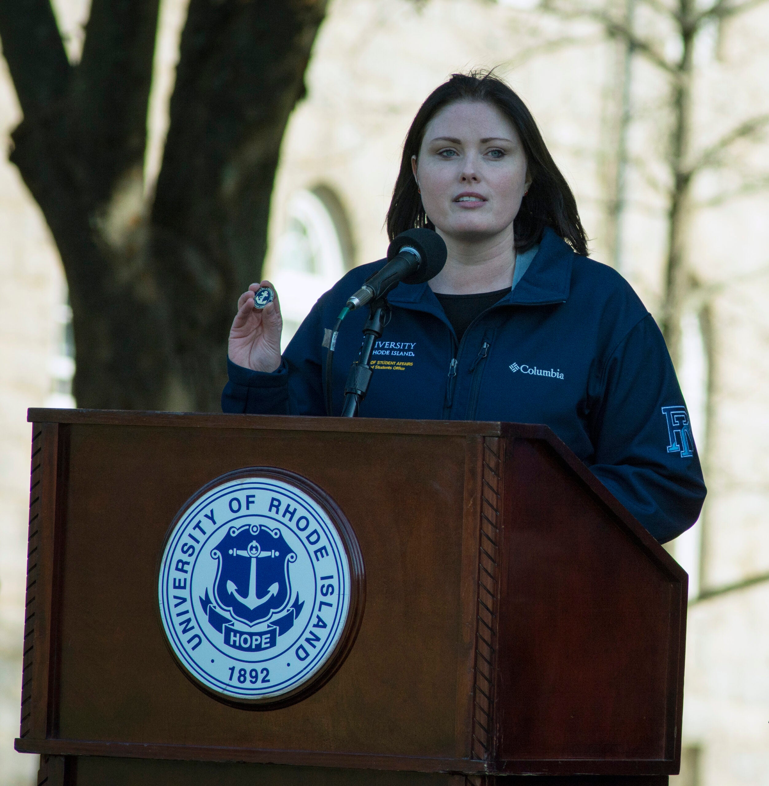 Rachael Garcia speaks at 2019 Armistice Day Ceremony
