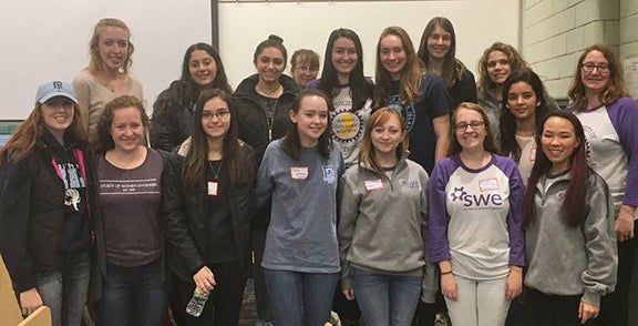 Girl Scouts and URI women engineers