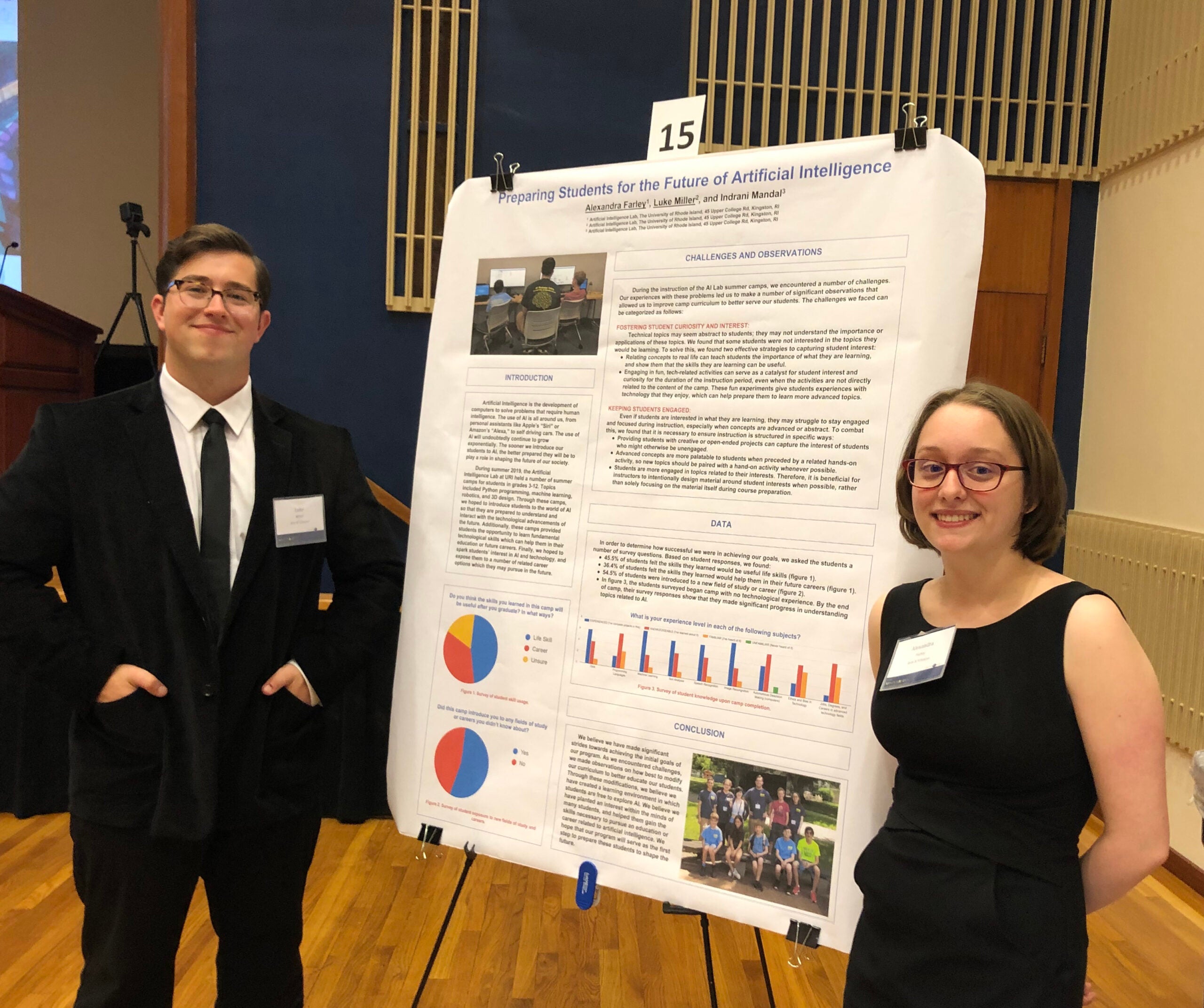 Luke Miller and Alex Farley presenting their project