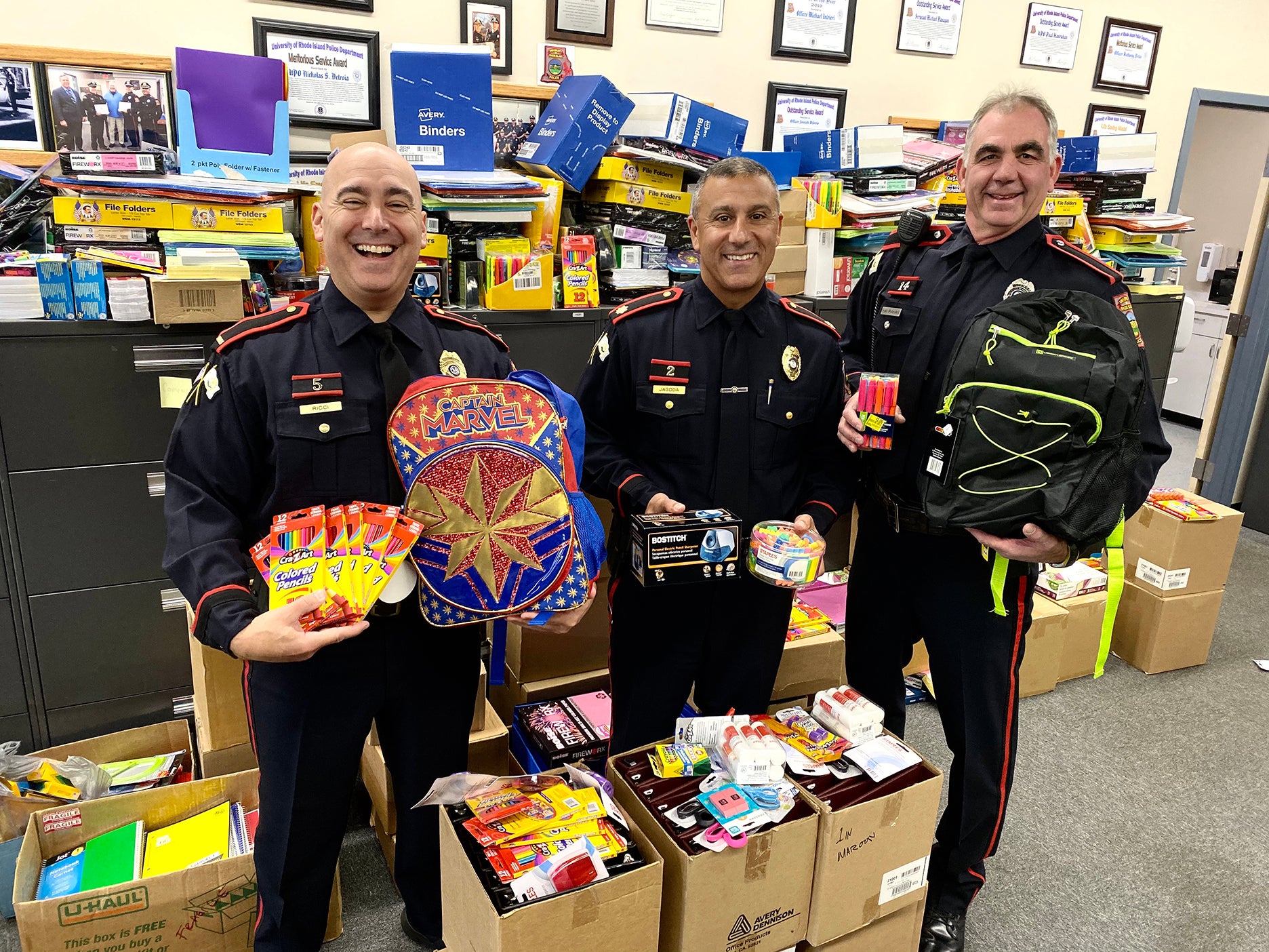 Lt. Paul Ricci,Maj. Michael Jagoda anc Community Policing Specialist Paul Hanrahan