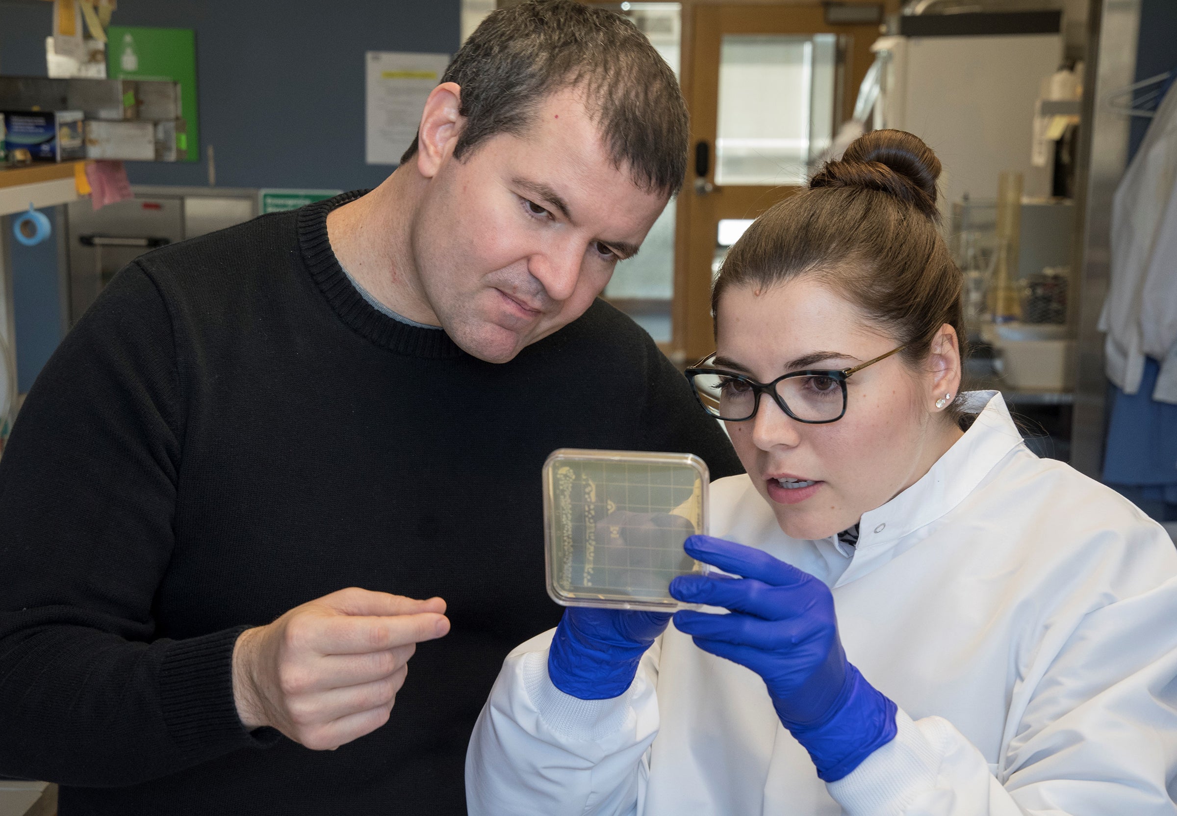 Assistant Professor Matthew Ramsey and graduate student Thais Harder De Palma