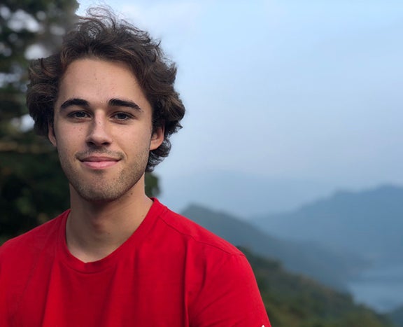 Zachary Smith poses at Thousand Island Lake