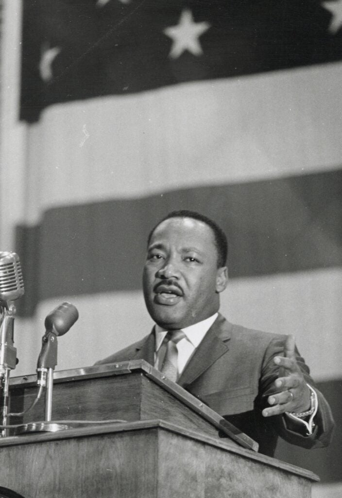MLK speaking in Keaney