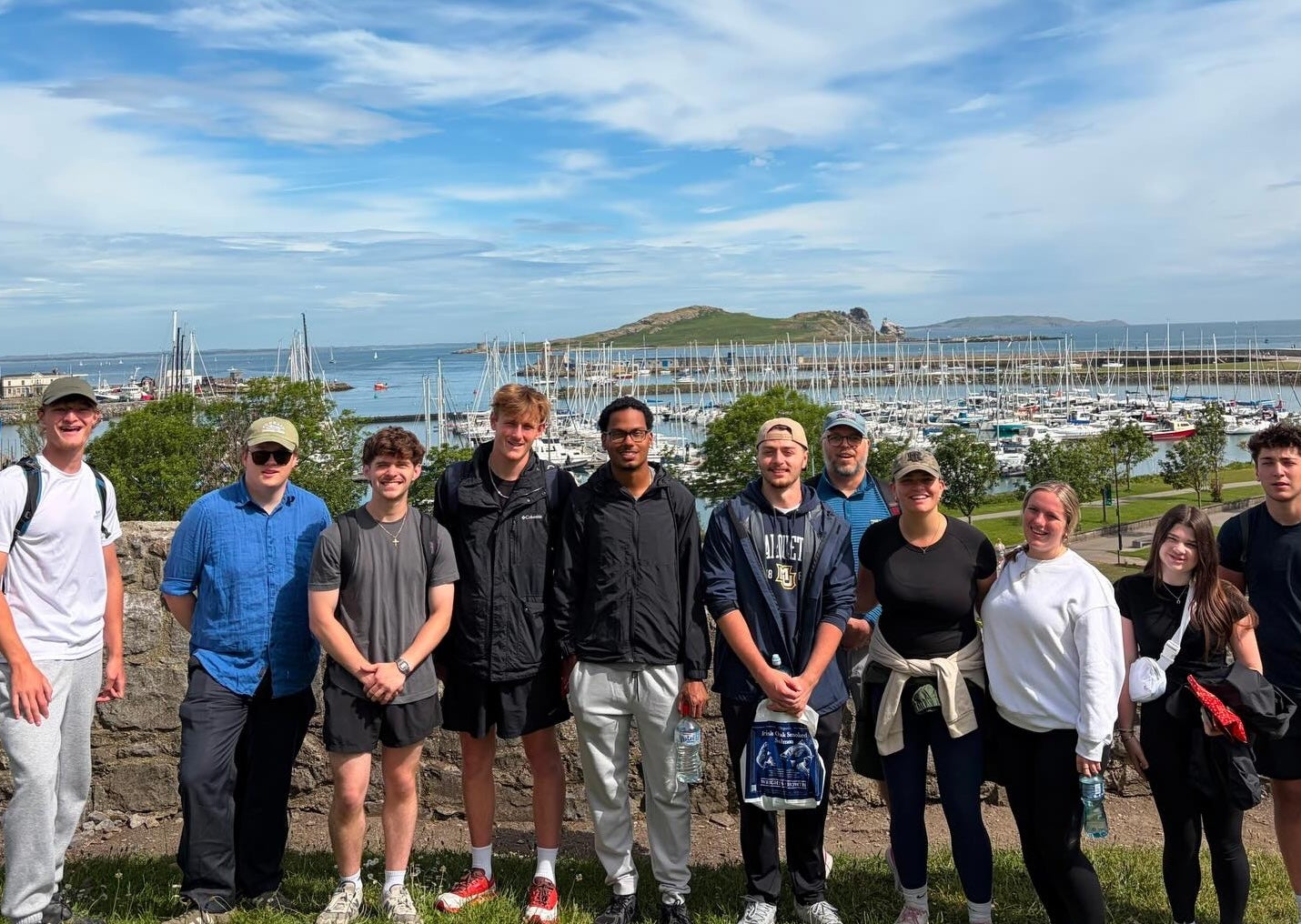 A group of URI Harrington School of Communication and Media students
