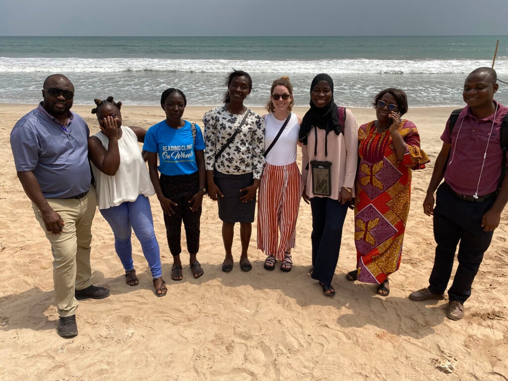 Lauren Josephs,(fourth from right), shown with the enumerator team