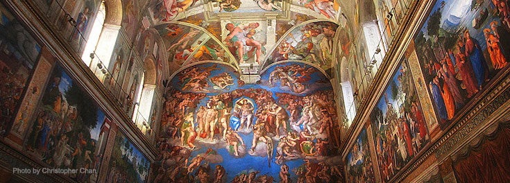 Interior of the Sistine Chapel, taken by Christopher Chan