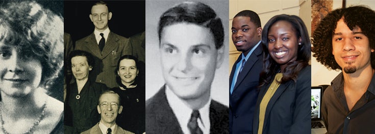 Literally, faces of people connected to the URI College of Business over the last 90 years.