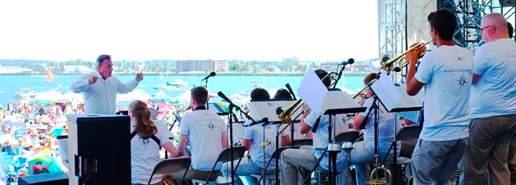 URI Jazz Band performing at the Newport Jazz Festival