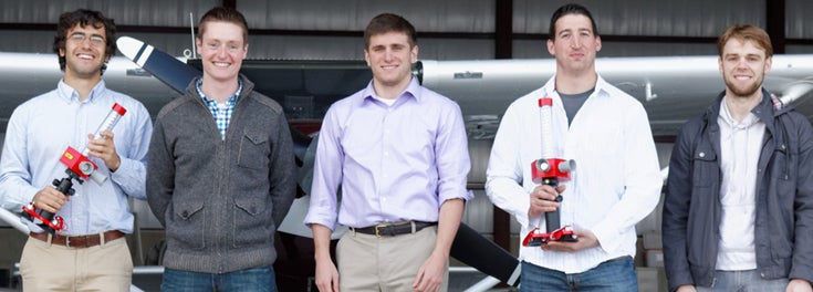 URI engineering students on the winning FAA competition team