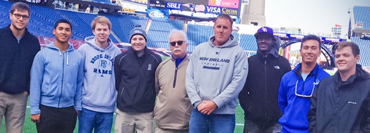Turf management interns at Gillette Stadium