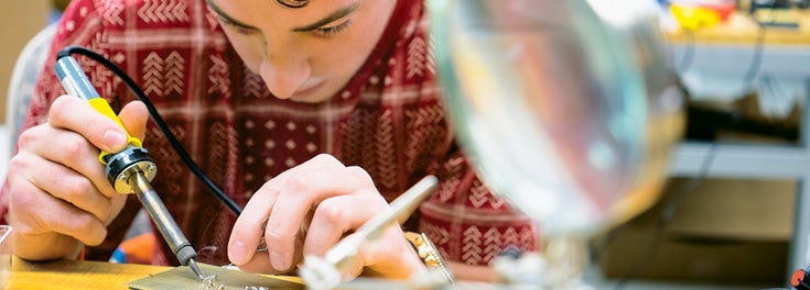 Engineering student working on Jterm project