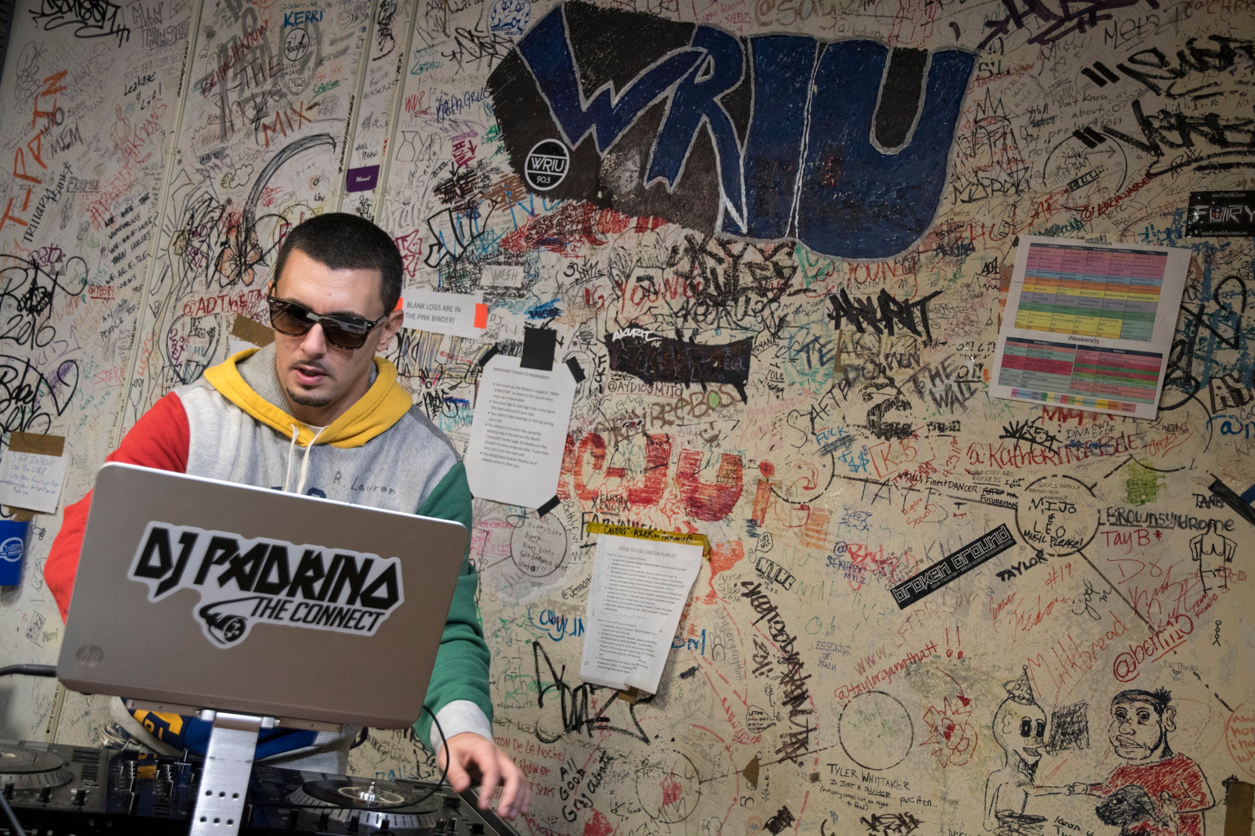 DJ Padrino in the WRIU studio