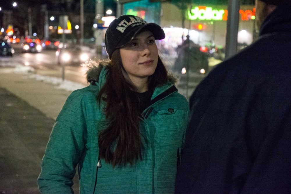Nicole Schwab working with homeless in Providence