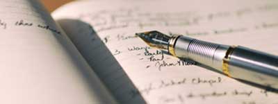 pen and notebook