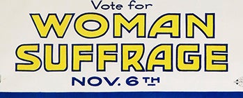 Vote for Woman Suffrage poster from 1920