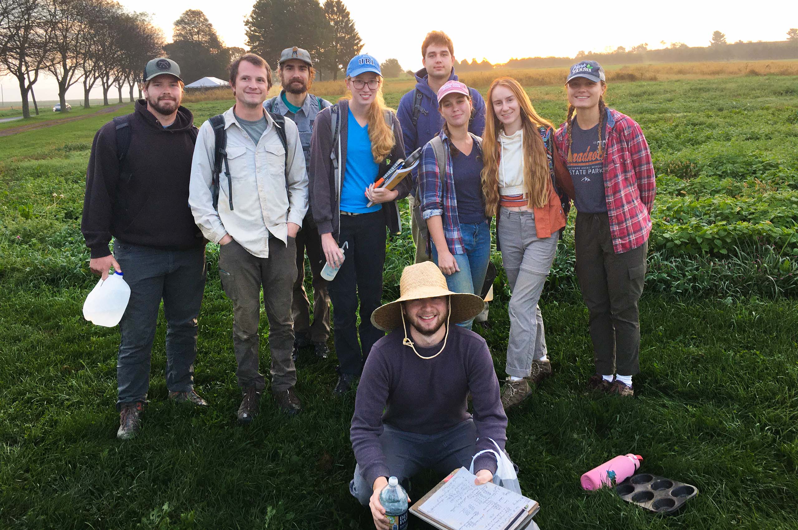URI students participating in regional soil judging competition