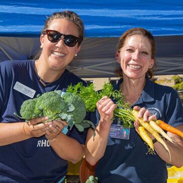 Free Farmers' Market coordinator Amanda Missimer and Kelli Kidd