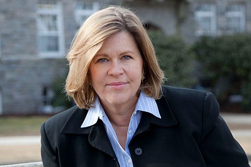 Professor Renee Hobbs on the Quad