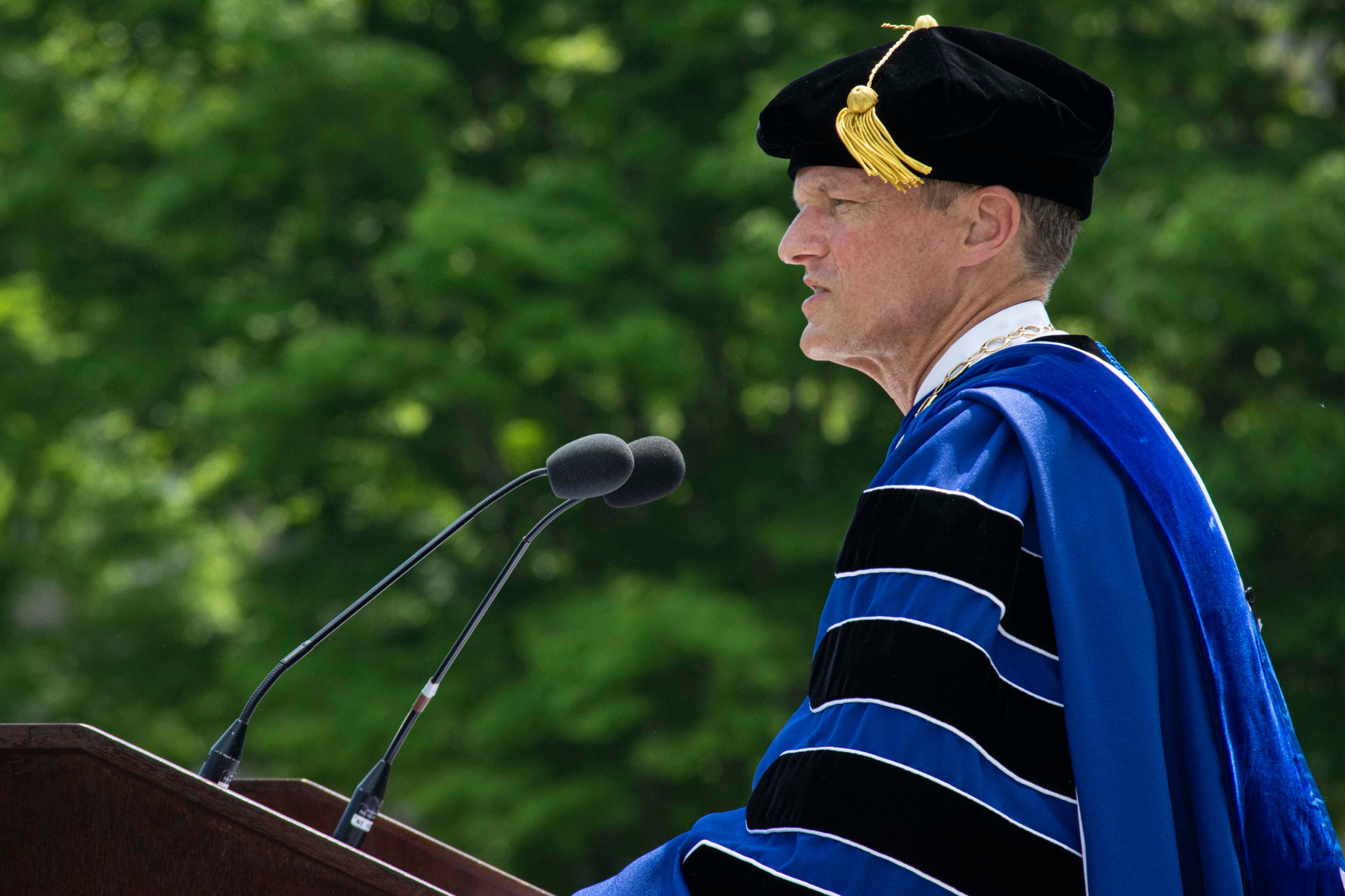President Marc Parlange speaks at Commencement 2022