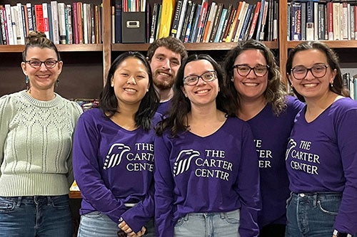 RI Votes students and faculty group at the Carter Center in Georgia