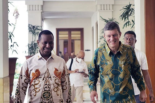 URI President Parlange meeting with leaders in Indonesia