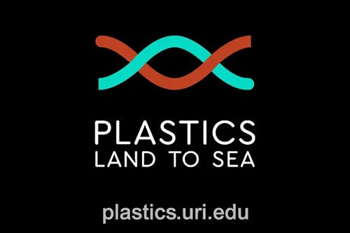 Plastics Land to Sea logo and web address