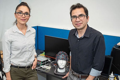 Engineering professors Yalda Shahriari and Reza Abiri