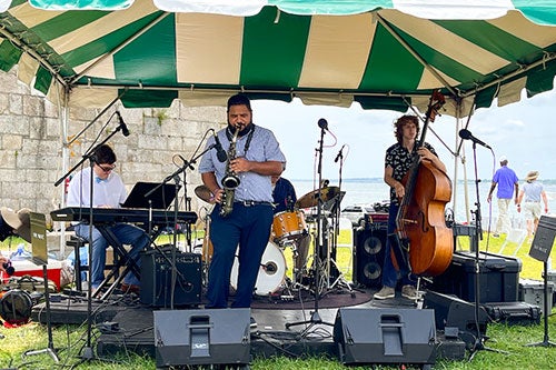 URI jazz students performing at the Newport Jazz Festival