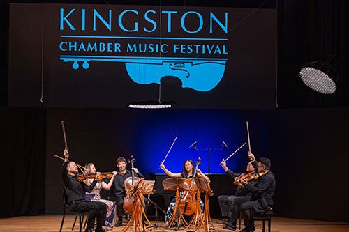 Musicians playing at Kingston Chamber Music Festival