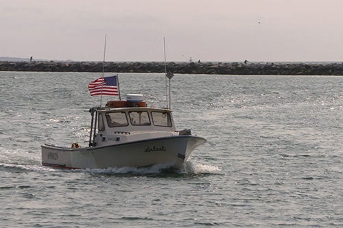 Fishing boat in Narragansett Bay